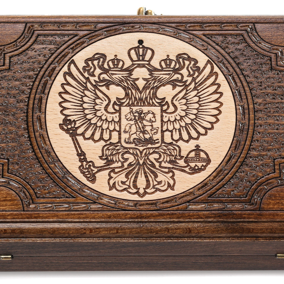 Нарды резные Рэкто "Герб России" мини 30, Harutyunyan купить в Нижнем Новгороде