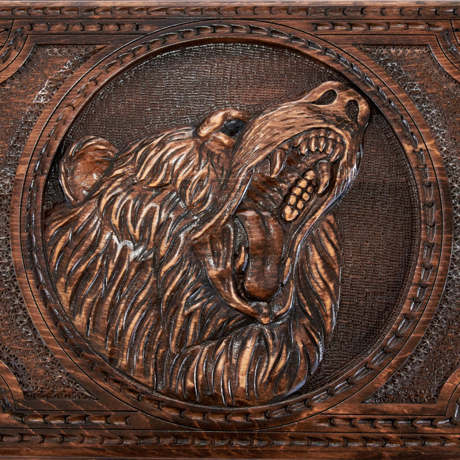 Нарды резные "Ярый медведь" большие 60, Harutyunyan купить в Нижнем Новгороде