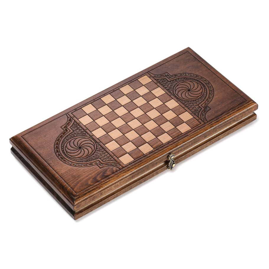 Нарды резные Рэкто "Герб России" малые 40, Harutyunyan купить в Нижнем Новгороде