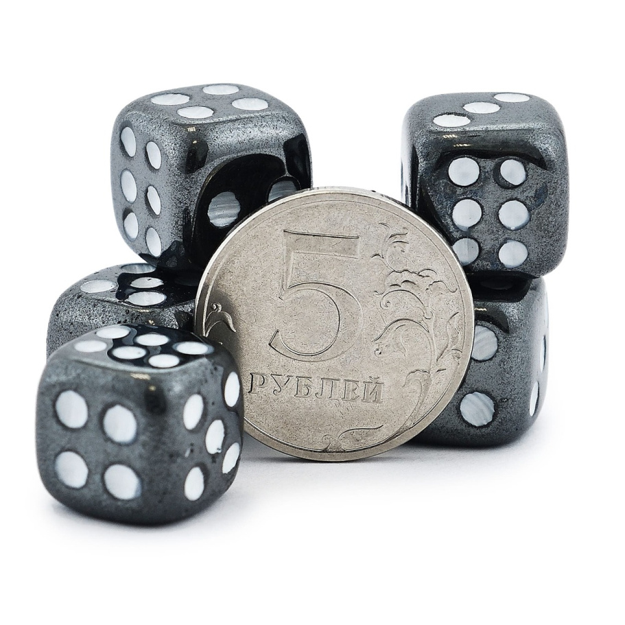 Кости игральные "Гамма" камень, серый, 15 мм (2 шт.) купить в Нижнем Новгороде