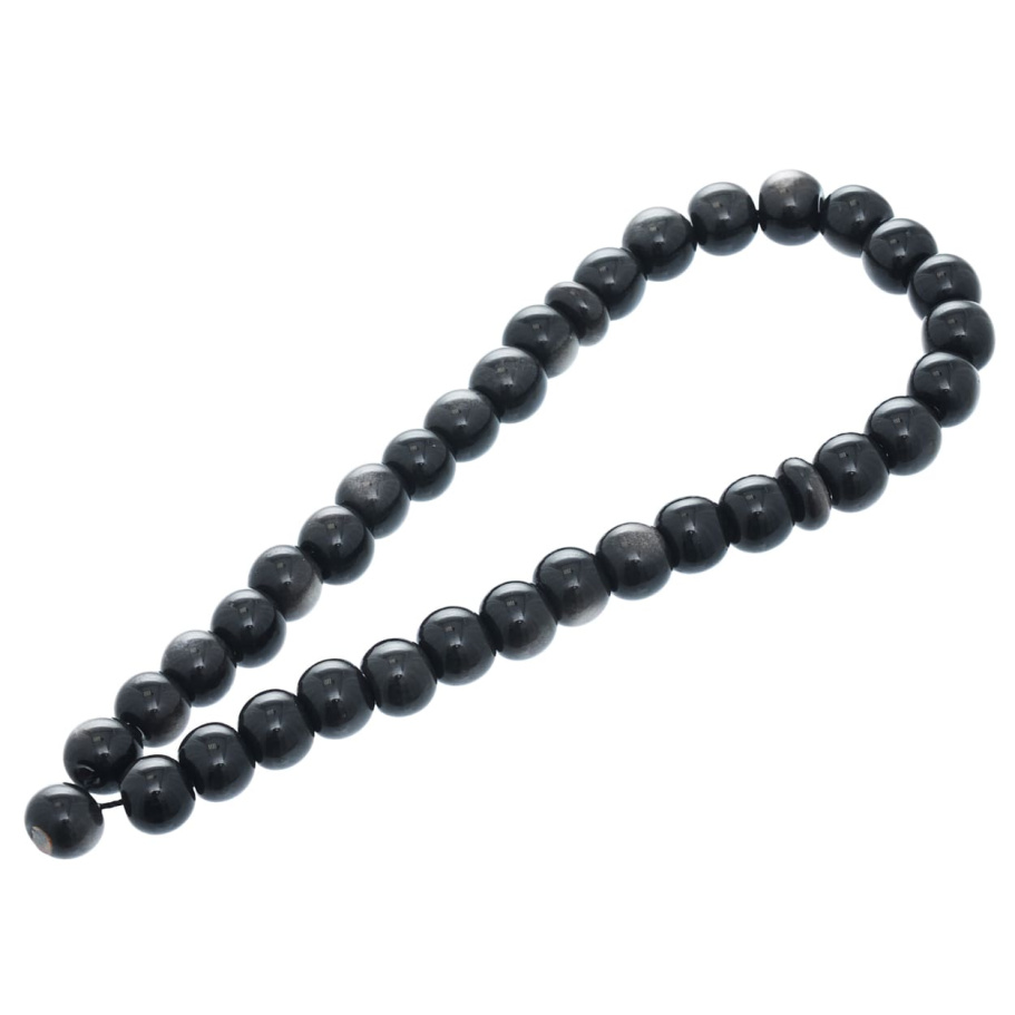 Четки с бусинами "Оскар" черный камень с лунным оттенком, Давыдов С.