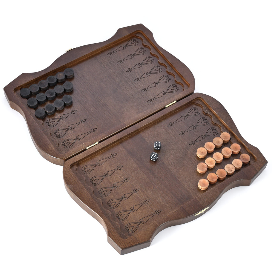 Нарды резные Ивановские мини "Витязь" 35, WoodG купить в Нижнем Новгороде