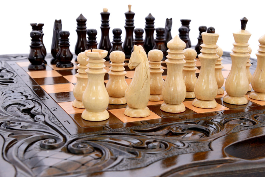 Шахматы + нарды резные "Королевские" 50, Harutyunyan купить в Нижнем Новгороде