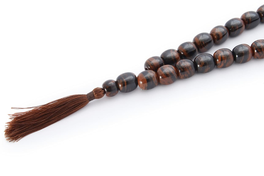 Четки с бусинами "Воин" коричневый камень, Давыдов С. купить в Нижнем Новгороде