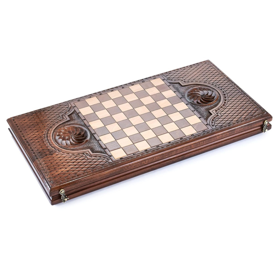 Нарды резные "Ночной волк" большие 60, Harutyunyan купить в Нижнем Новгороде