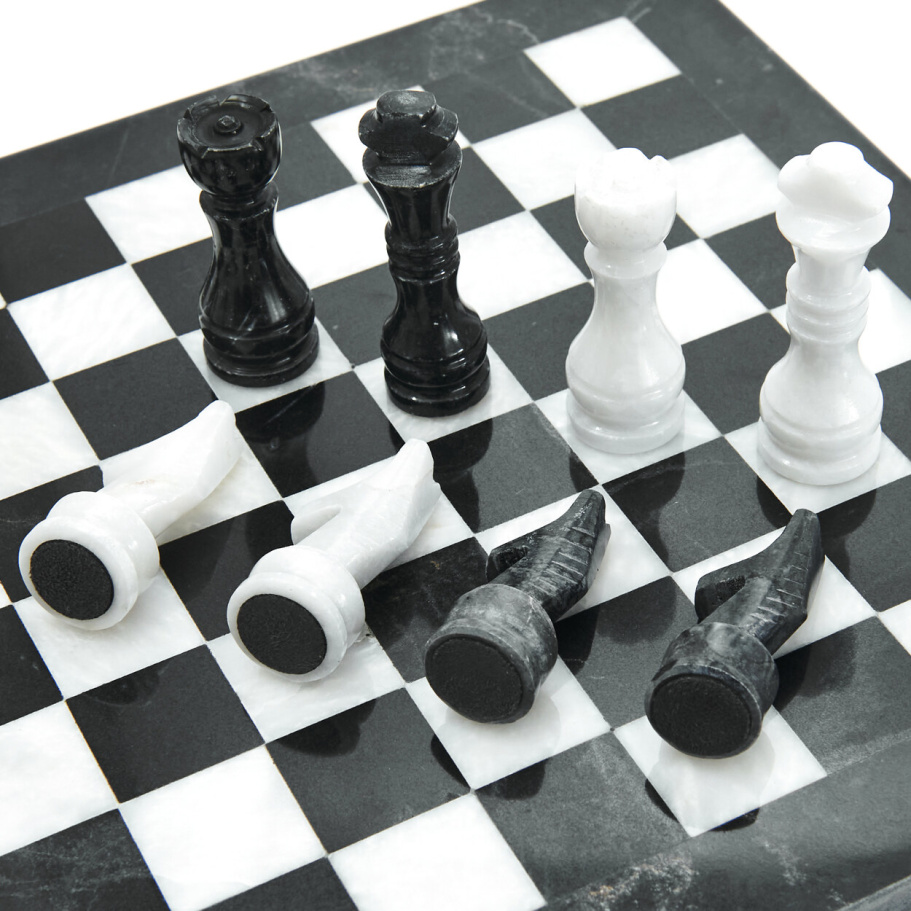 Шахматы из камня "Карфаген" мрамор 30 купить в Нижнем Новгороде