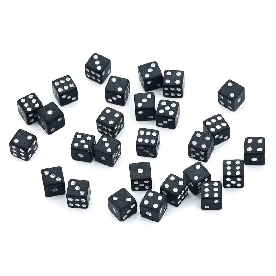 Кости игральные "Классика" пластик, черные, 7 мм (2 шт.) купить в Нижнем Новгороде