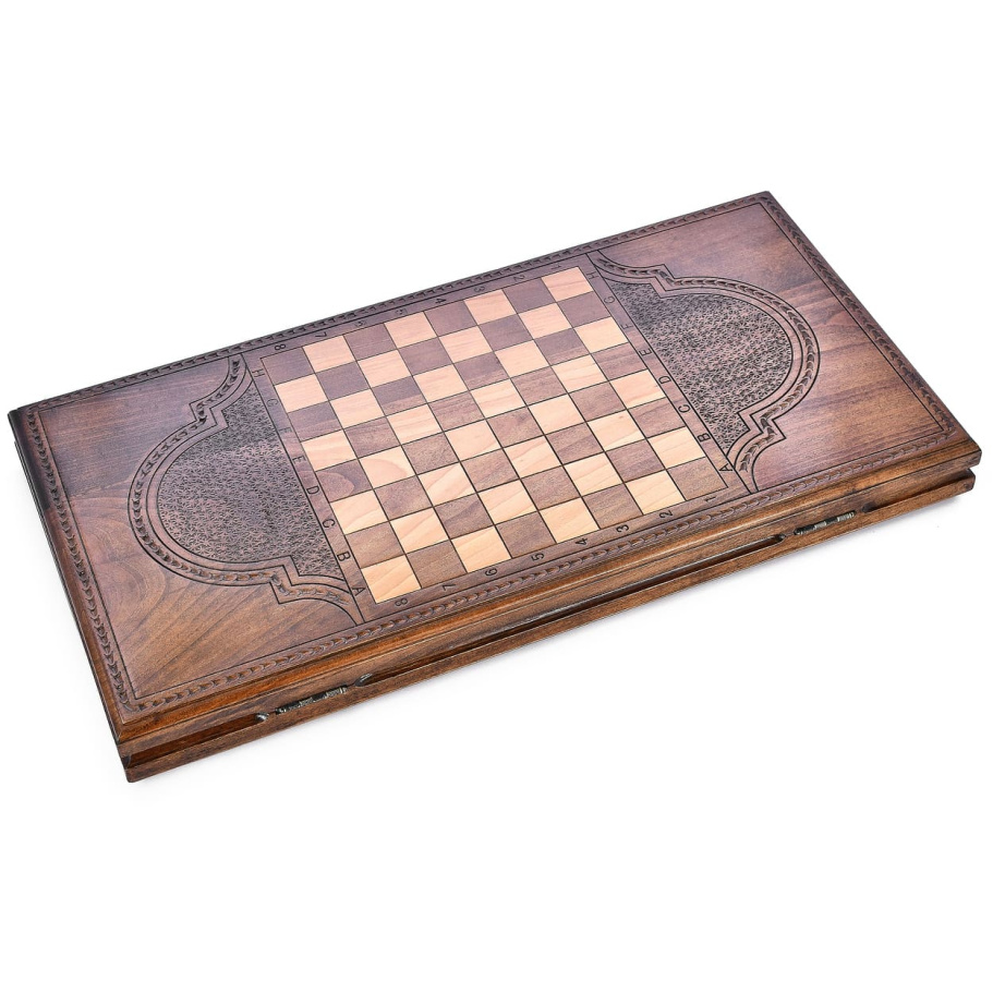 Нарды резные Рэкто "Греческий орнамент"  большие 60, Harutyunyan купить в Нижнем Новгороде