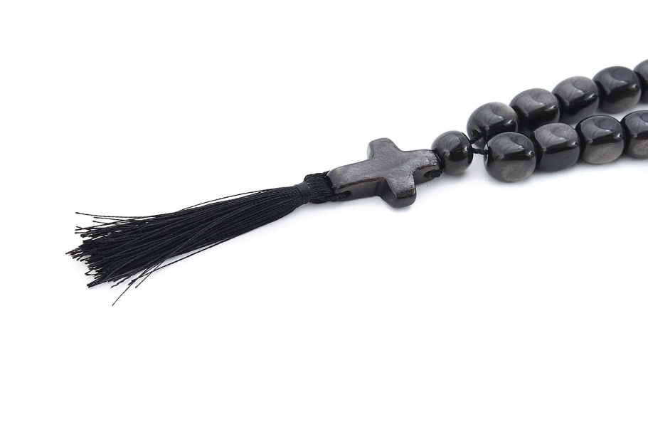 Четки Православные "Крест" черный камень с лунным оттенком, Давыдов С. купить в Нижнем Новгороде