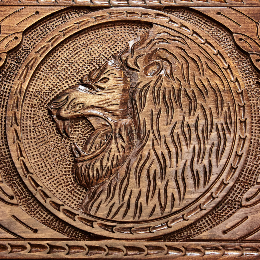 Нарды резные "Оскал Льва" средние 50, Harutyunyan купить в Нижнем Новгороде