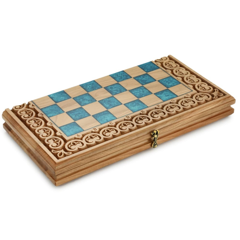 Шахматы + нарды резные "Циркон" 40 купить в Нижнем Новгороде