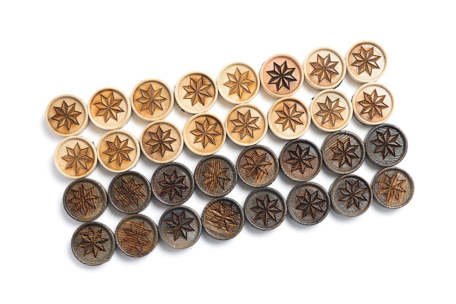 Фишки для средних нард "Звезда" 25 мм, Harutyunyan