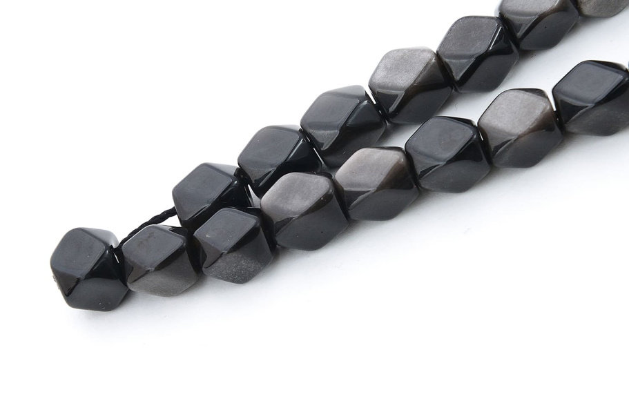 Четки граненые "Ранчо" черный камень с лунным оттенком, Давыдов С. купить в Нижнем Новгороде