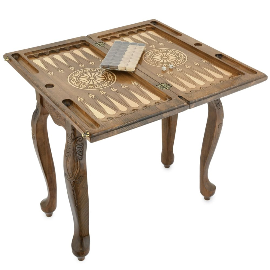 Стол ломберный Шахматы + Нарды резные "Эспада" 60, Harutyunyan купить в Нижнем Новгороде