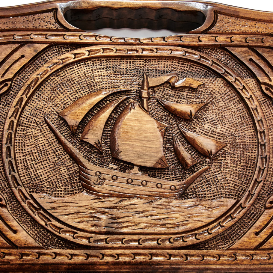 Нарды резные "Парусник" средние 50, Harutyunyan купить в Нижнем Новгороде