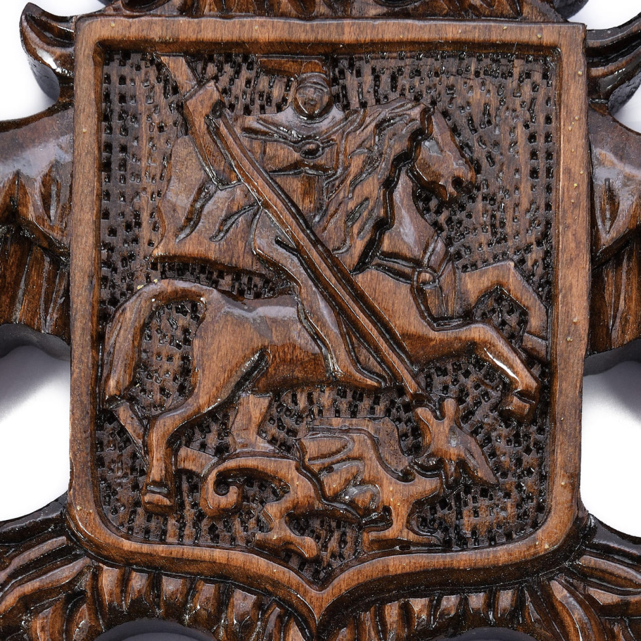 Панно настенное резное "Герб России" из дерева купить в Нижнем Новгороде