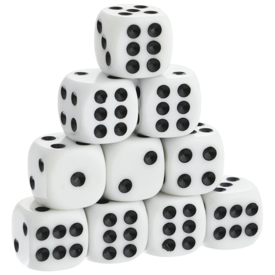 Кости игральные "Стандарт" пластик, белые, 15 мм (2 шт.) купить в Нижнем Новгороде