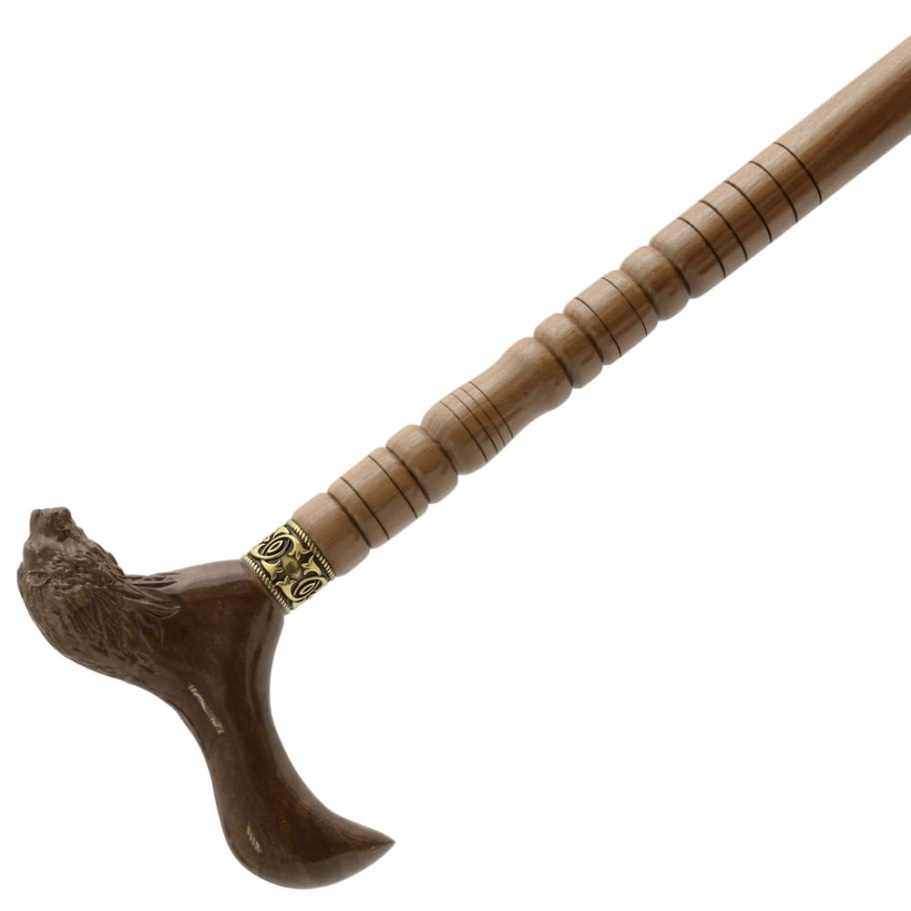 Трость резная опорная Лев, орех купить в Нижнем Новгороде