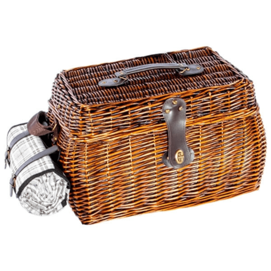 Корзина для пикника Рассвет (на 4 персоны) с пледом купить в Нижнем Новгороде