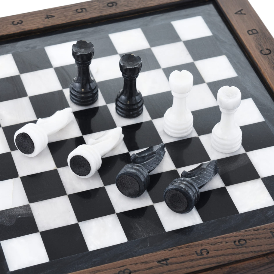 Шахматы из камня "Эпос" мрамор 30 купить в Нижнем Новгороде