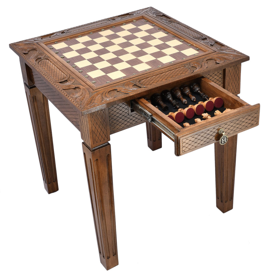 Стол ломберный Шахматы резные "Центурион" 60, Harutyunyan купить в Нижнем Новгороде