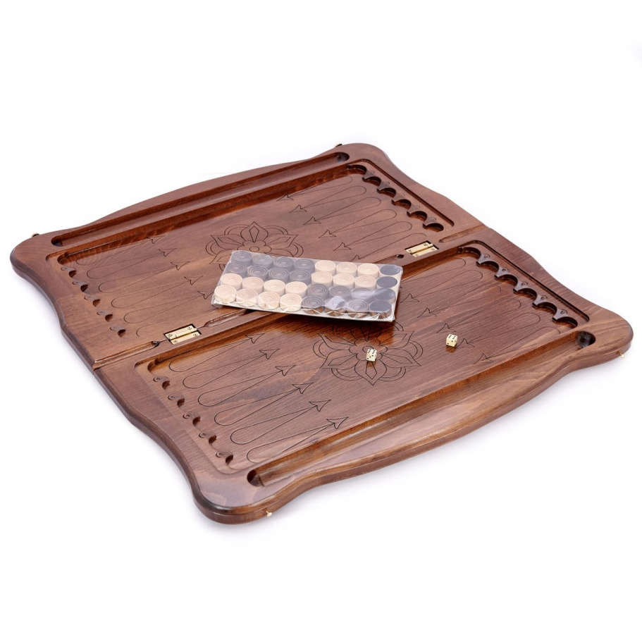 Нарды резные "Узор" большие 60, Даудов купить в Нижнем Новгороде