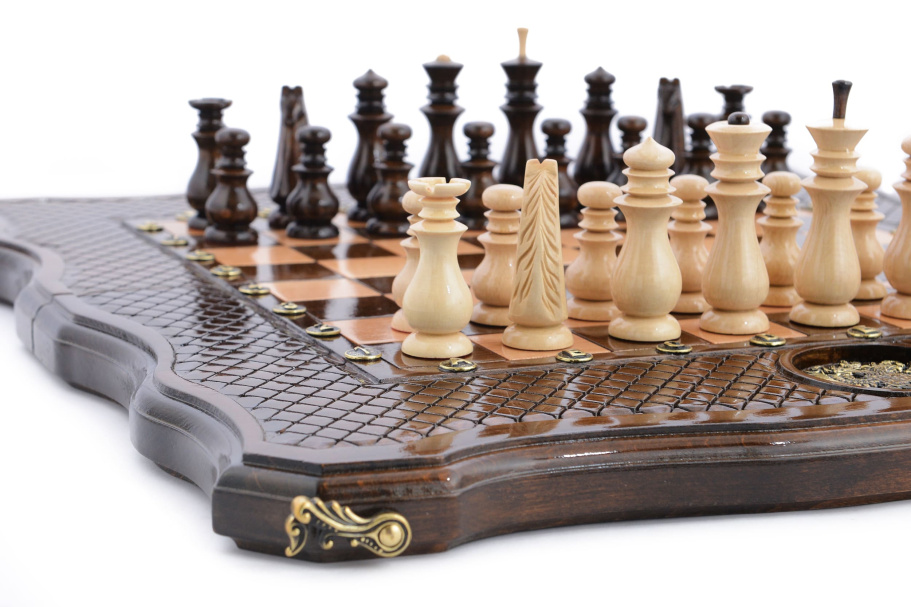 Шахматы + нарды резные "Флагман" 50, Harutyunyan купить в Нижнем Новгороде