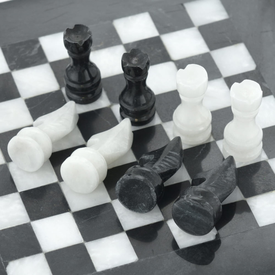 Шахматы из камня "Олимп" мрамор 20 купить в Нижнем Новгороде