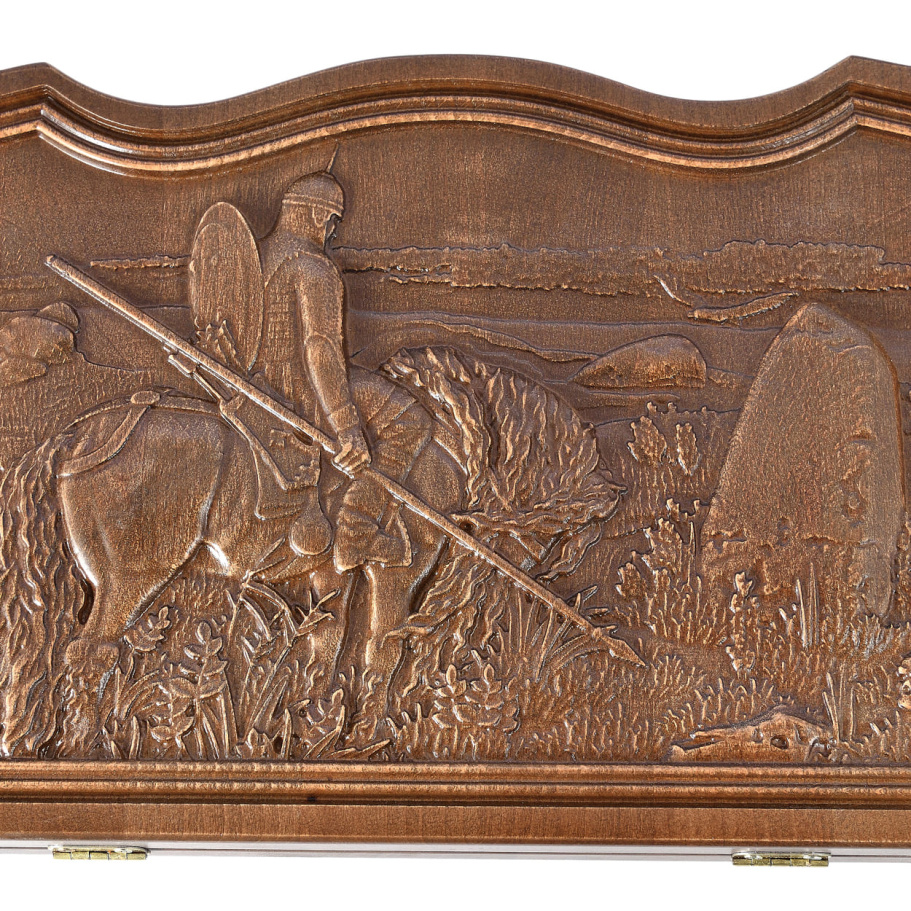 Нарды резные Ивановские мини "Витязь" 35, WoodG купить в Нижнем Новгороде