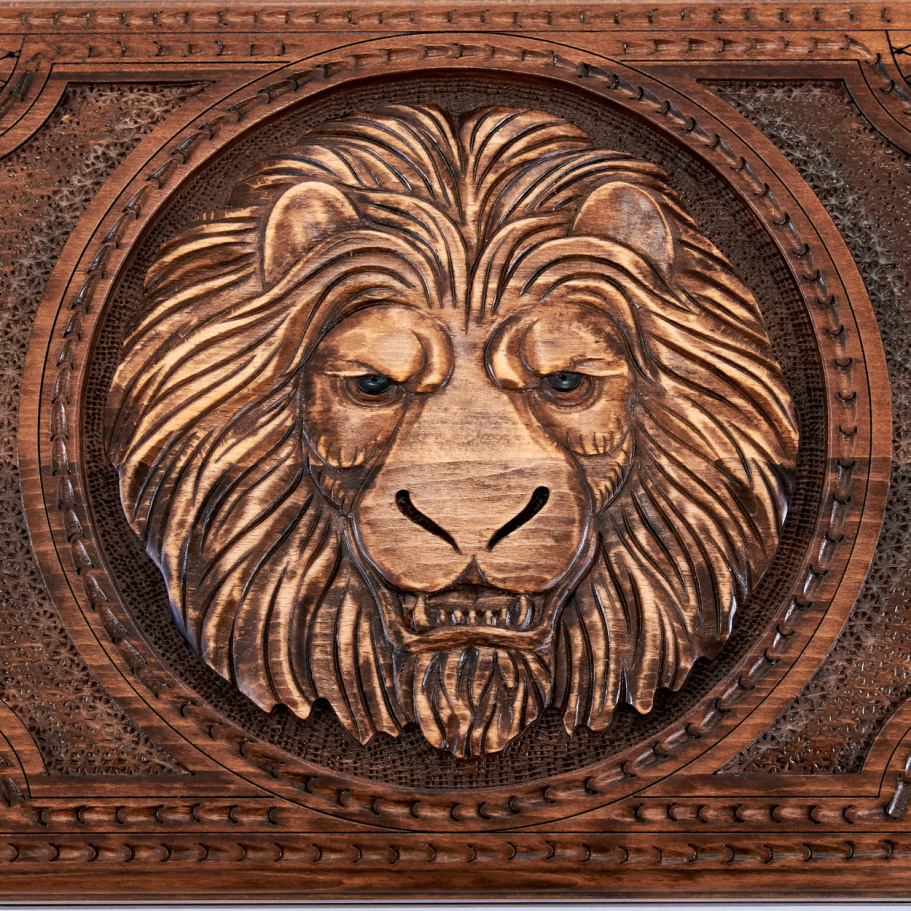 Нарды резные "Царь зверей" большие 60, Harutyunyan купить в Нижнем Новгороде
