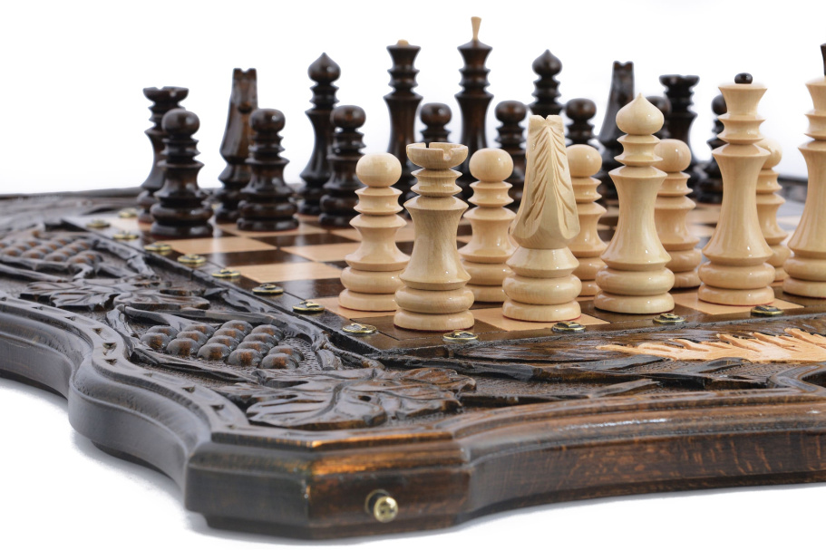 Шахматы + нарды резные "Долина Арарата" 60, Harutyunyan купить в Нижнем Новгороде