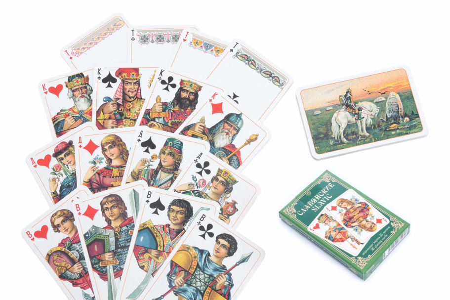 Карты игральные "Славянские" зеленая рубашка, 36 карт купить в Нижнем Новгороде