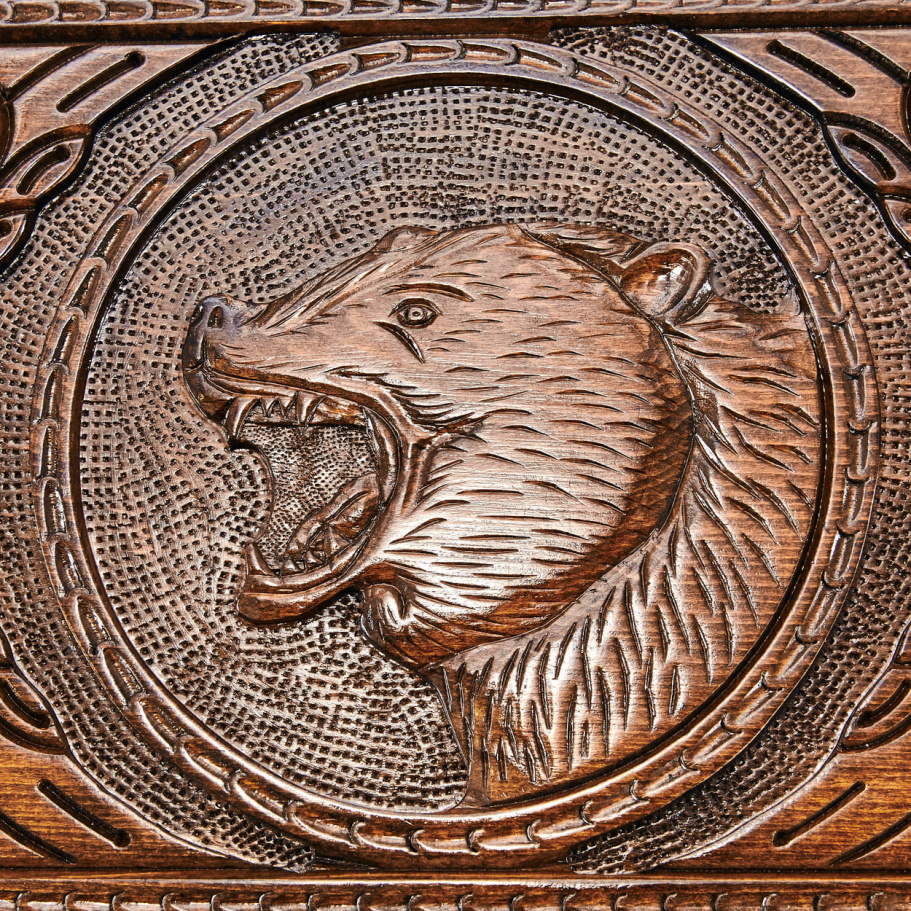 Нарды резные "Оскал Медведя" средние 50, Harutyunyan купить в Нижнем Новгороде