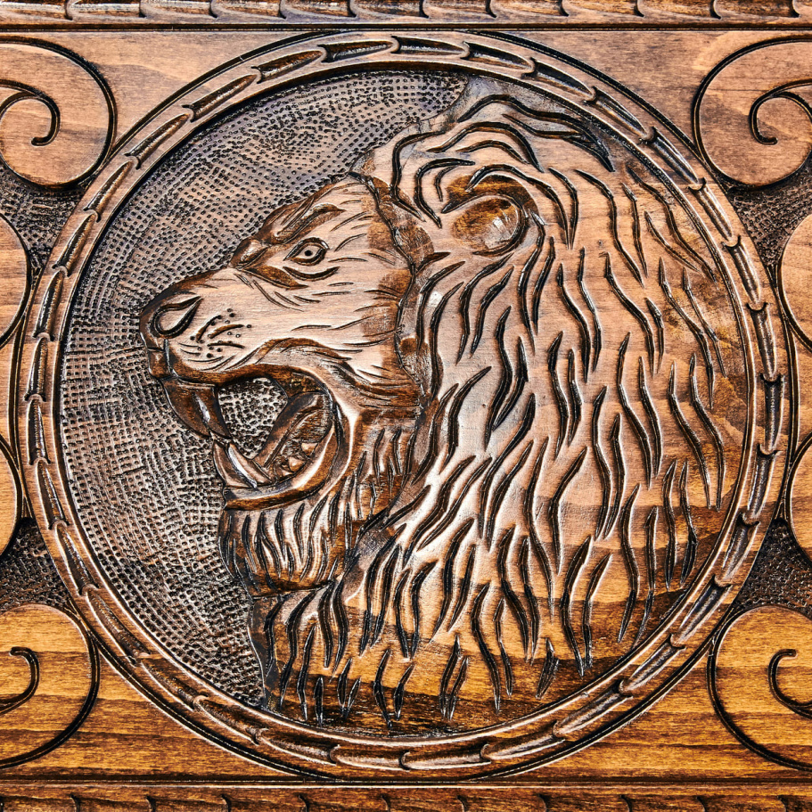 Нарды резные Агнес "Оскал Льва"  большие 60, Harutyunyan купить в Нижнем Новгороде