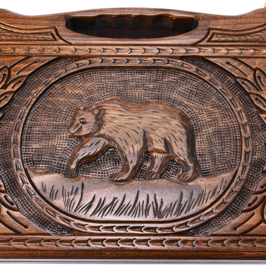 Нарды резные "Медведь"  средние 50, Harutyunyan купить в Нижнем Новгороде