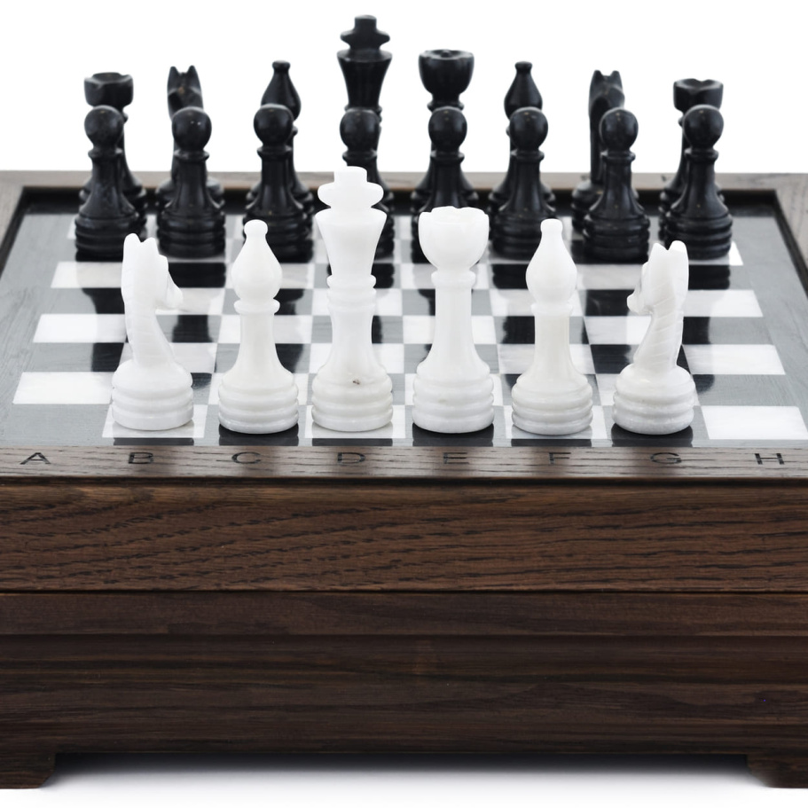 Шахматы из камня "Эпос" мрамор 30 купить в Нижнем Новгороде