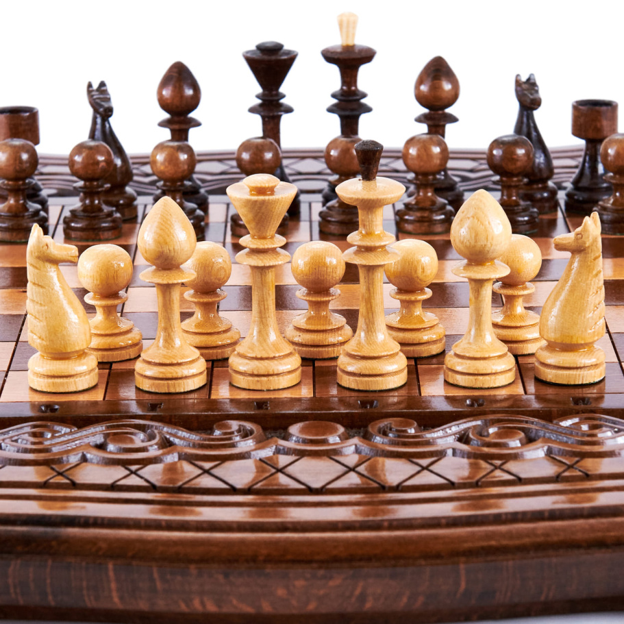 Шахматы + нарды резные "Бриз" 40, Harutyunyan купить в Нижнем Новгороде