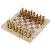 Шахматы из камня "Сицилия" яшма и ракушечник 30