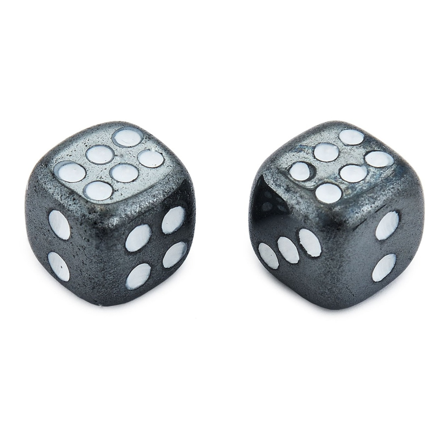 Кости игральные "Гамма" камень, серый, 15 мм (2 шт.)