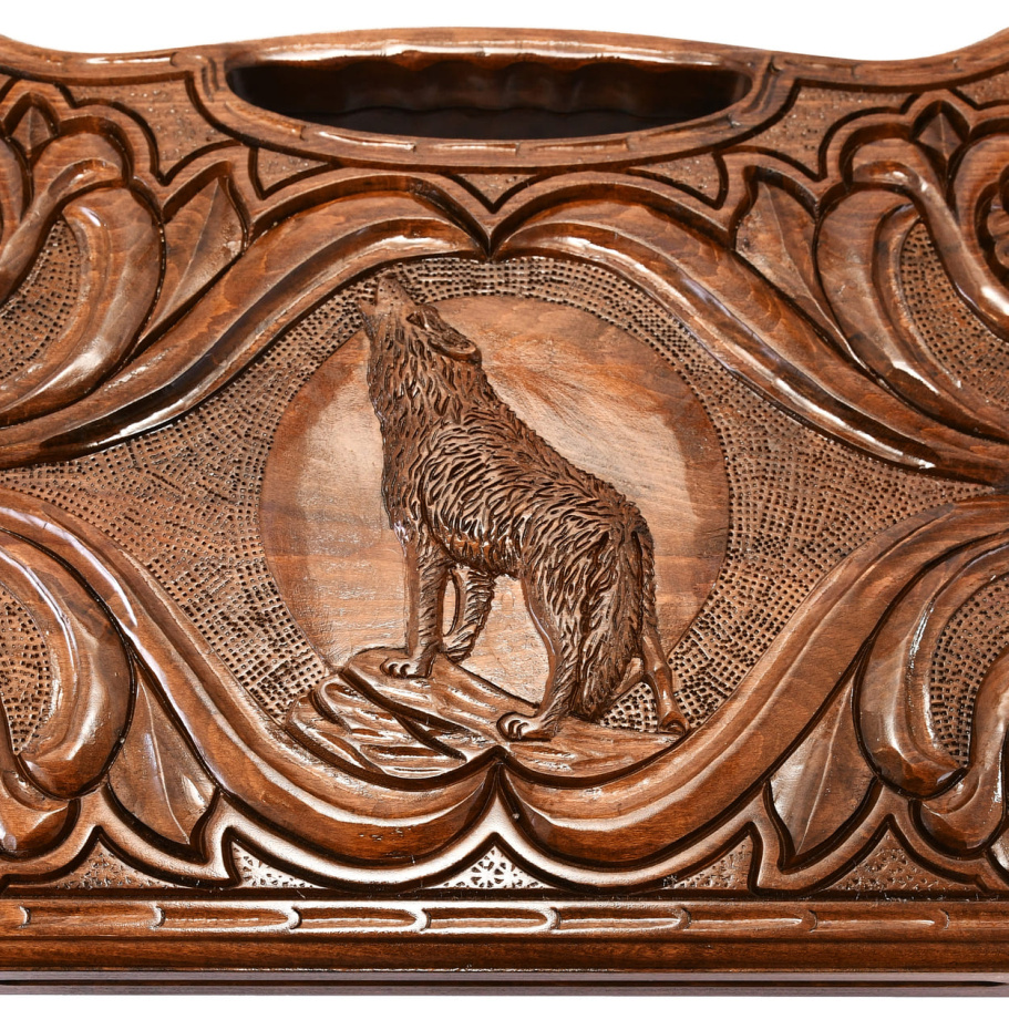 Нарды резные "Воющий волк " большие 60, Harutyunyan купить в Нижнем Новгороде