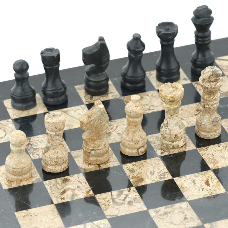 Шахматы из камня "Илион" мрамор и ракушечник 25 купить в Нижнем Новгороде
