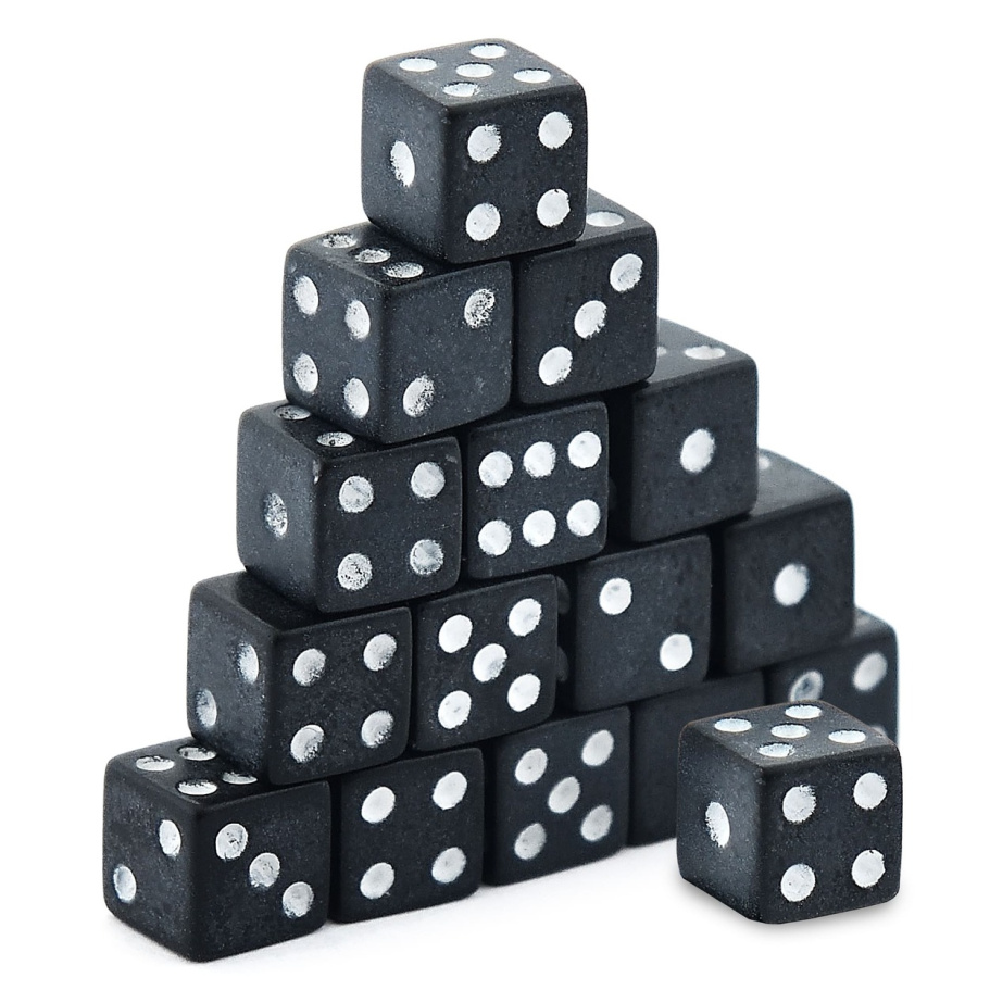 Кости игральные "Классика" пластик, черные, 7 мм (2 шт.) купить в Нижнем Новгороде