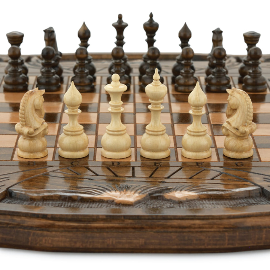 Шахматы + нарды резные "Вольные Горы" 50, Harutyunyan купить в Нижнем Новгороде