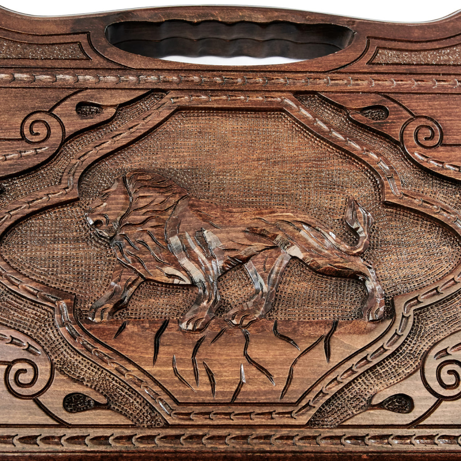 Нарды резные "Король Лев"  большие 60, Harutyunyan купить в Нижнем Новгороде